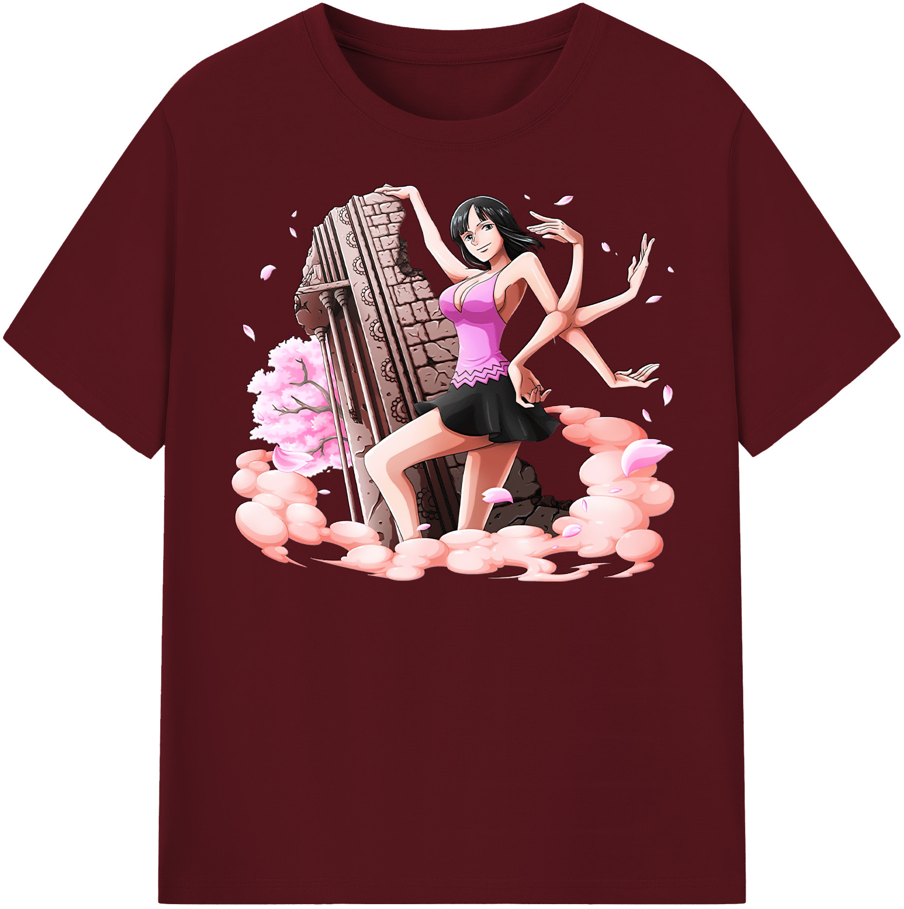 ワンピース ニコ・ロビン ONE PIECE Nico Robin 綿100％半袖Tシャツ（フロントプリント）